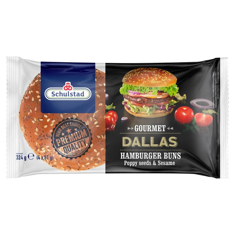 Schulstad Gourmet Dallas Burger Buns 324g