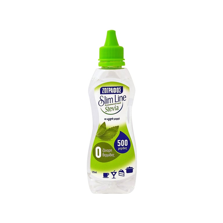 Ζωγράφος Slim Line Stevia Liquid Sweetener 125ml