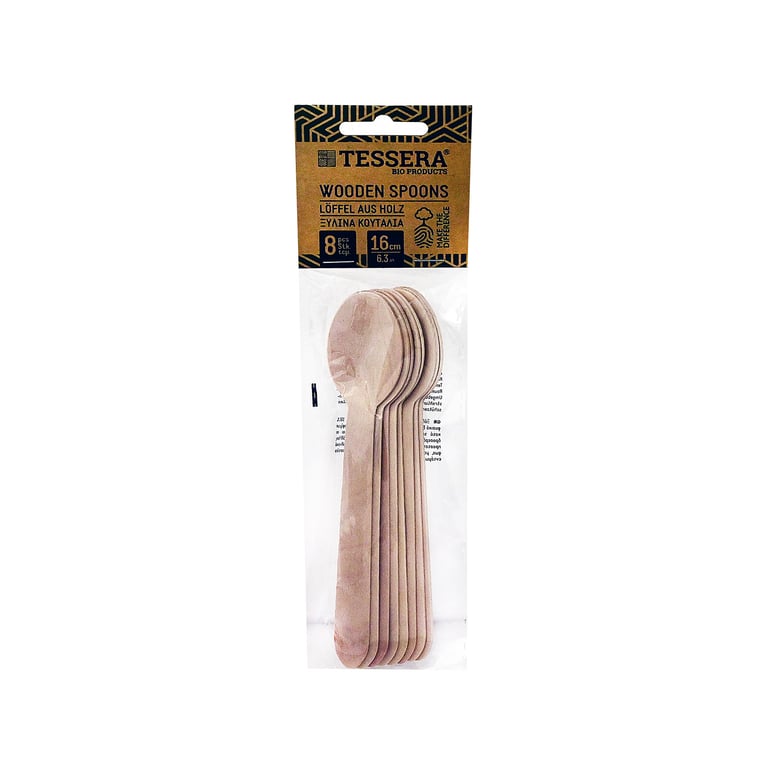 Tessera Wooden Spoon 16cm 8 Pieces