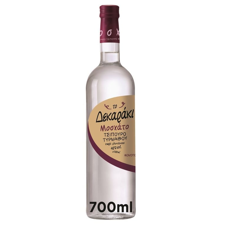Δεκαρακι 700ML Τσιπουρο Χωρις Γλυκανισο 40%