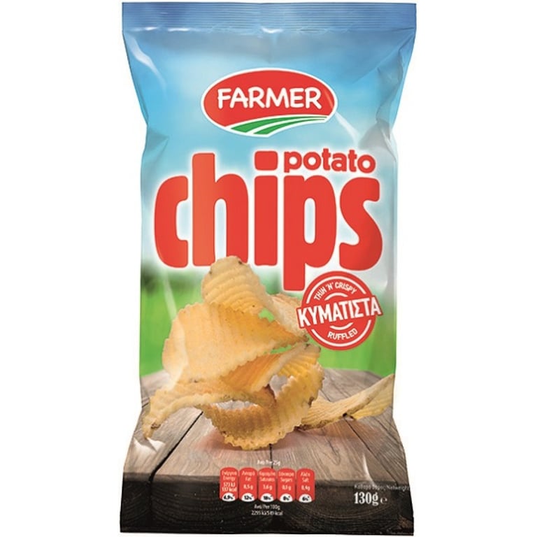 Farmer Wavy Chips with Salt 130g