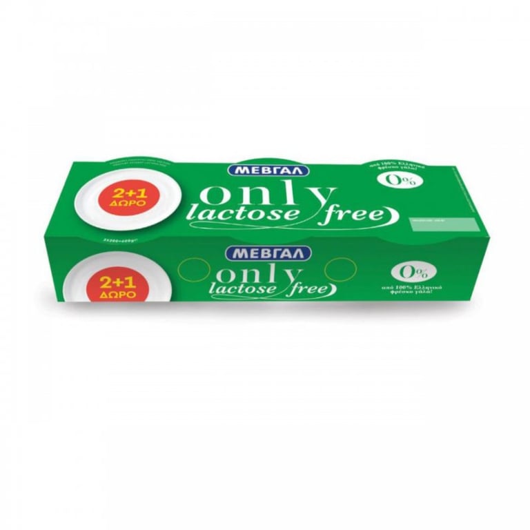 Μεβγαλ Yogurt Only 0% Lactose Free 200g x3
