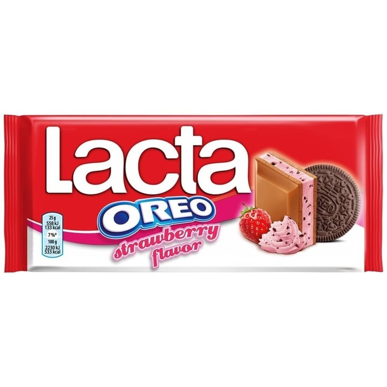 Lacta Oreo Strawberry Chocolate 105g
