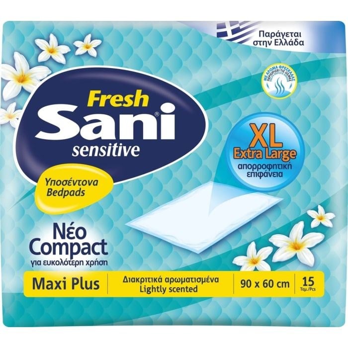 Sani Bed Protectors Maxi Fresh 90x60cm 15 Pieces