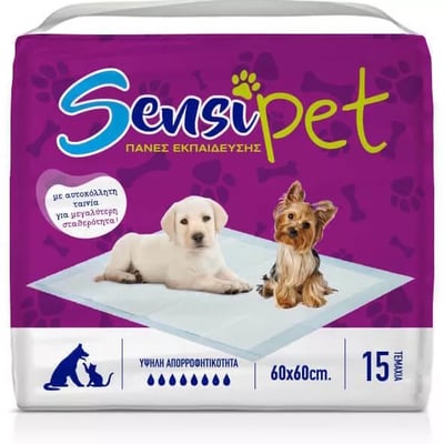 Sensi 15 Pieces Pet Training Pads 60x60cm