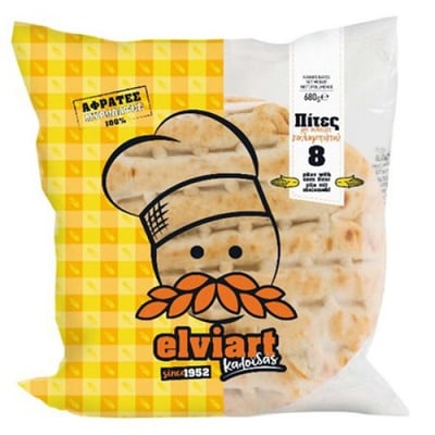 Elviart Corn Pita Bread for Souvlaki 17cm 680g