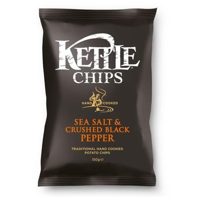 Kettle Cooked Chips Sea Salt & Pepper 150g