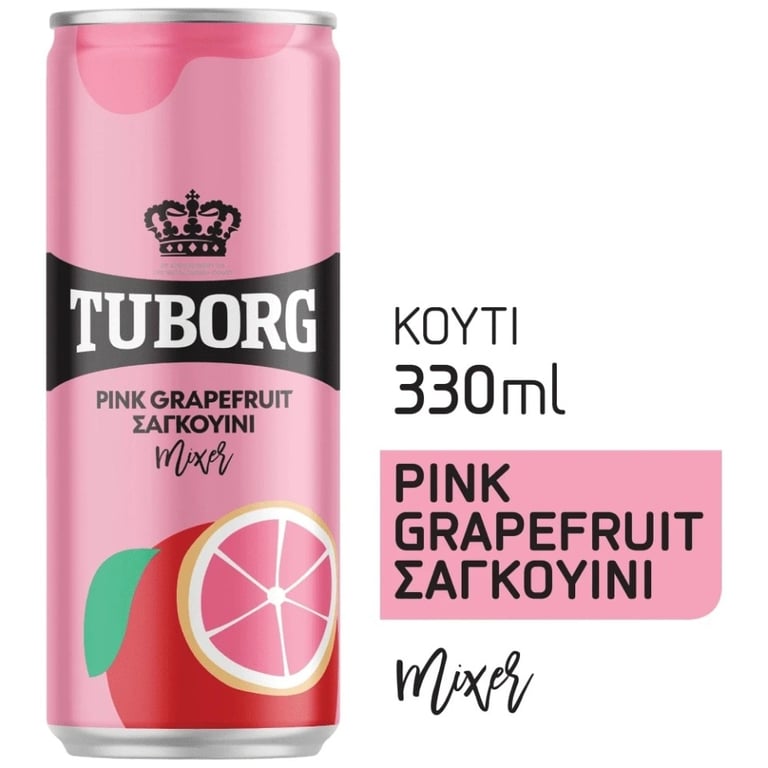 Tuborg Pink Grapefruit Soda 330ml x6