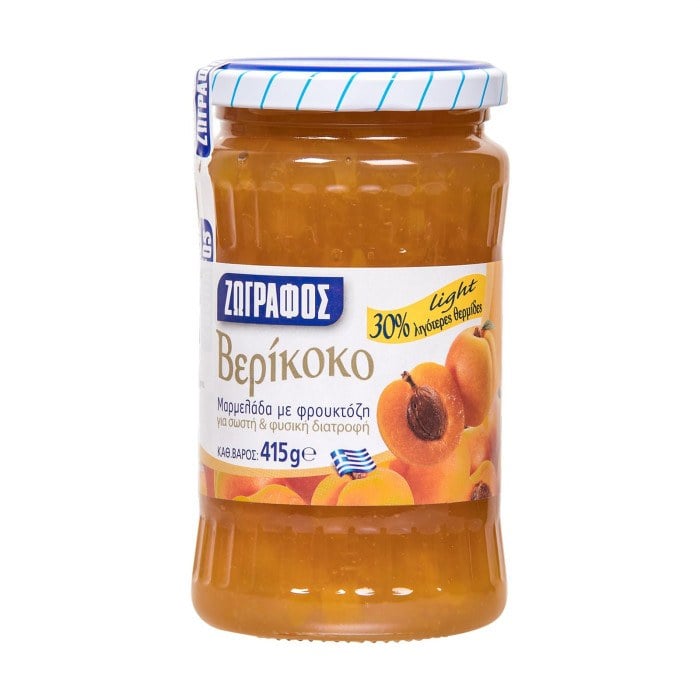 Ζωγράφος Apricot Jam with Fructose 415g