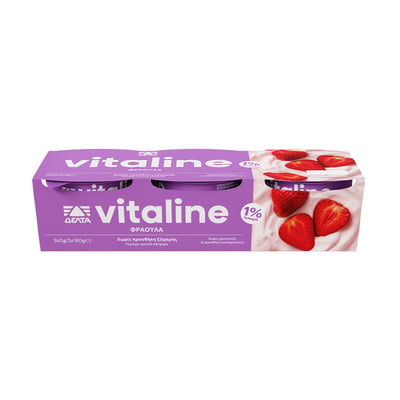 Δελτα 180Gx3 Vitaline Φραουλα