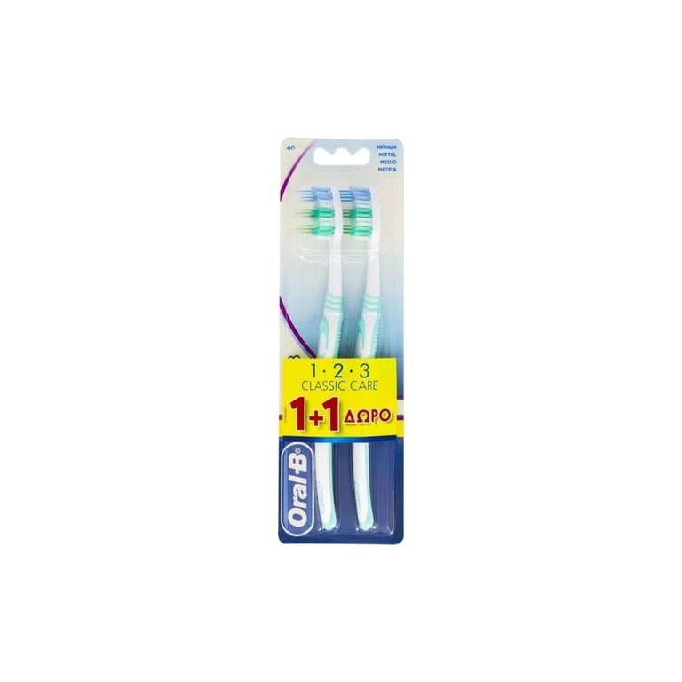 Oral-B Toothbrush Classic Care Medium 2pcs