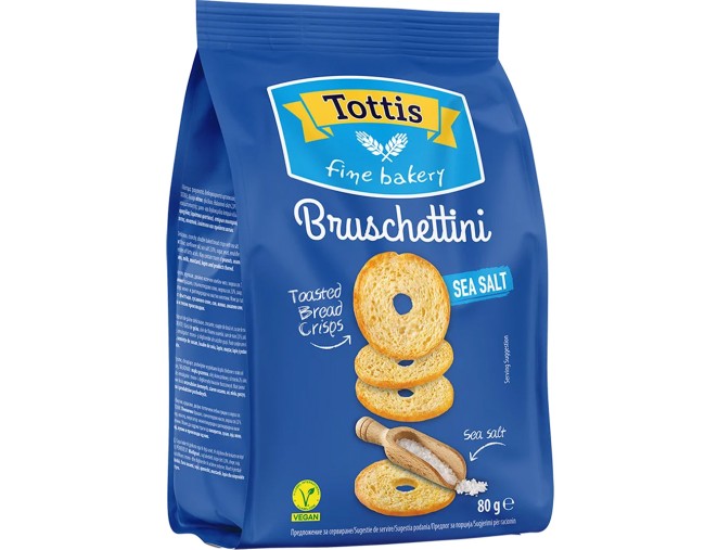 Tottis Bruschette Sea Salt 80g