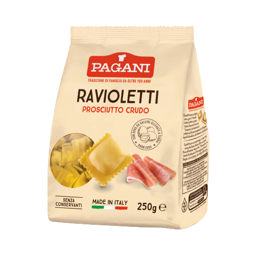 Pagani Ravioletti with Prosciutto 250g