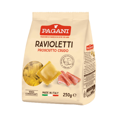 Pagani Ravioletti with Prosciutto 250g