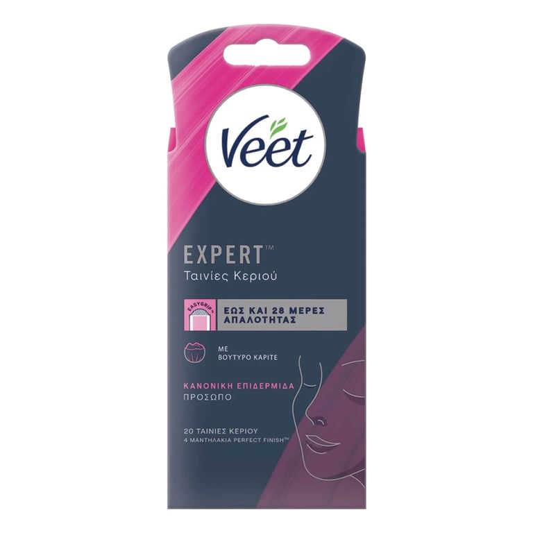 Veet Cold Wax Face Hair Removal Strips 20pcs