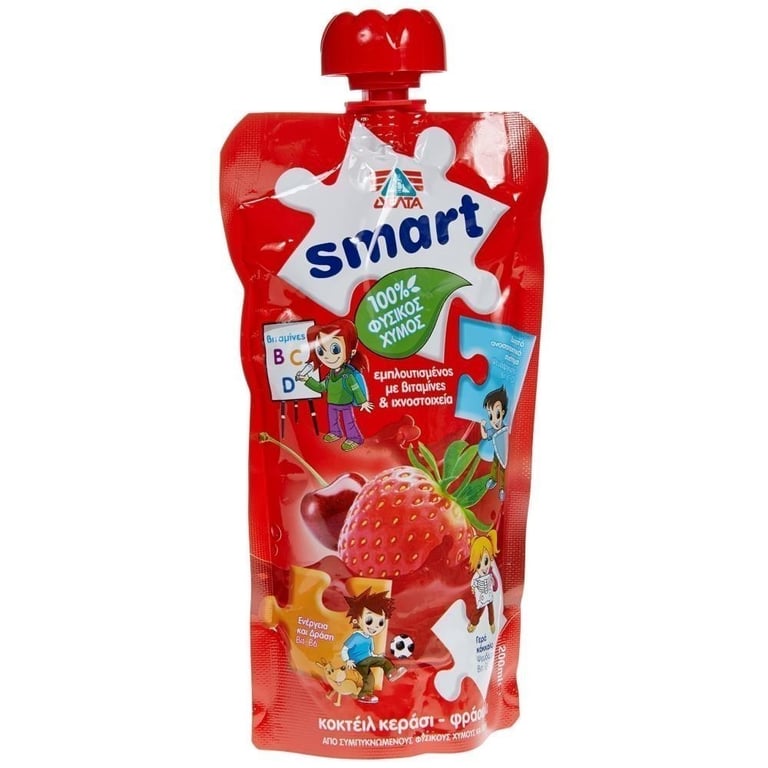 Δέλτα Smart Natural Cherry Strawberry Juice 200ml