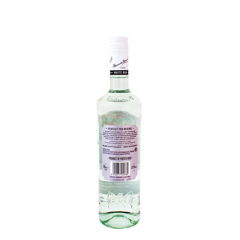 Bacardi Rum White 0.7L 37.5%