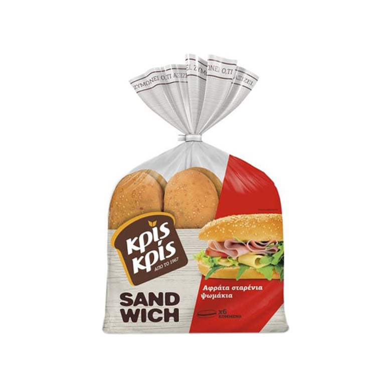 Κρις Κρις Sandwich Buns 6 Pieces 480g