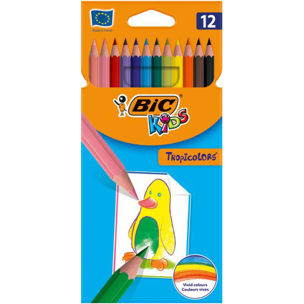 BIC Colored Pencils Tropi Color 12 Pieces