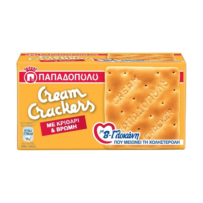 Παπαδοπούλου Barley and Oat Cream Crackers