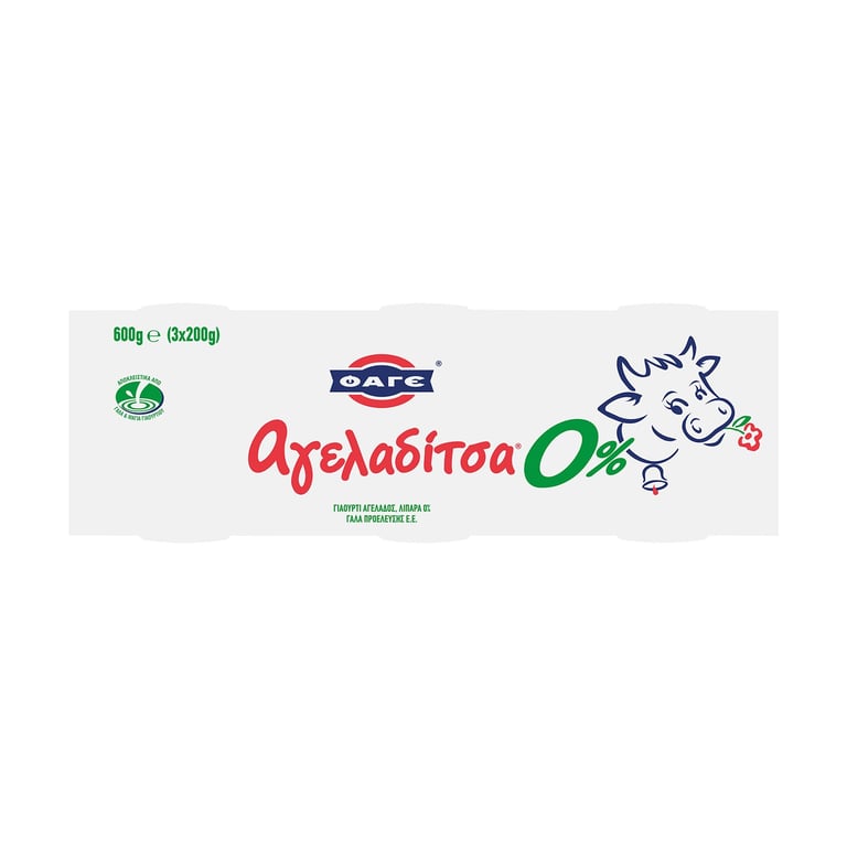 Φάγε Fage Ageladitsa 0% Yogurt 200g x3