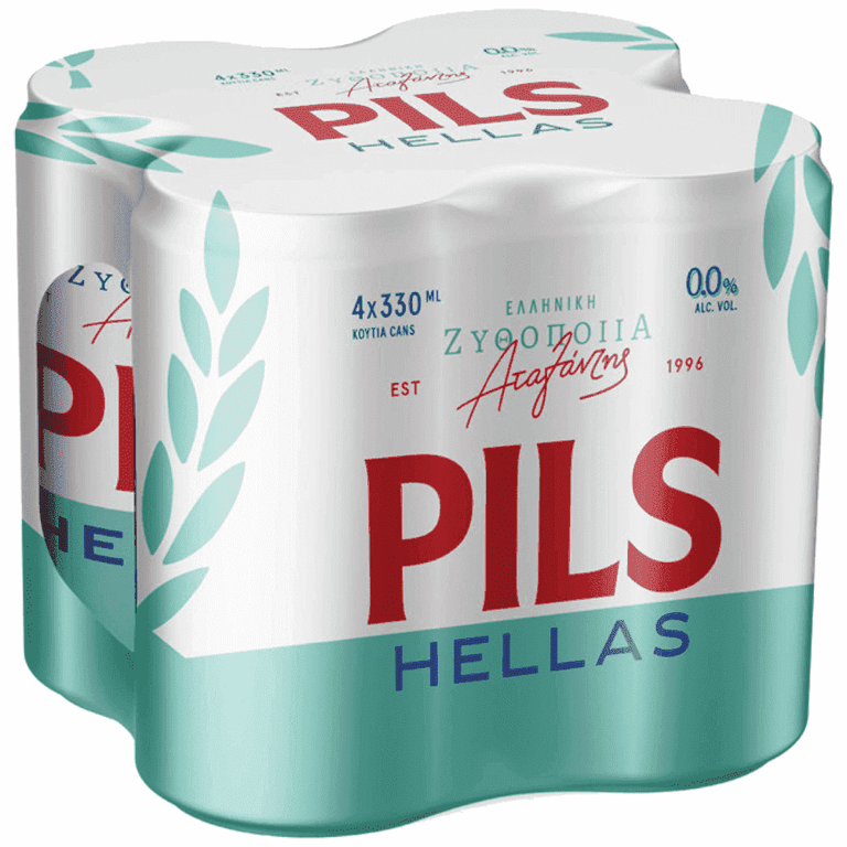 Pils Hellas 330MLx4 Μπυρα Κουτι 0,0% Αλκοολ