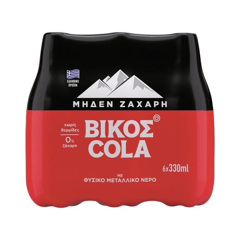 Βικος Cola Zero Sugar 330ml x6