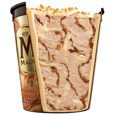 Magic Ice Cream 440ml Double Hazelnut Family Pack