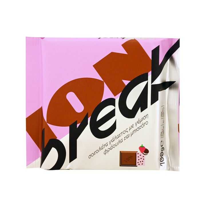 Break Strawberry & Biscuit Chocolate 100g