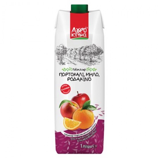 Αγρόκτημα Orange Apple Peach Nectar 1L
