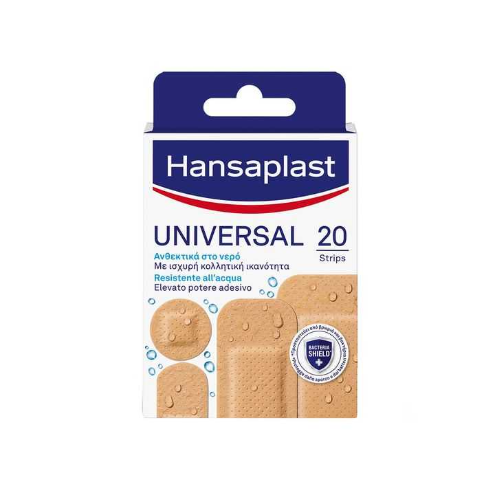 Hansaplast Waterproof Bandages 20pcs 4 Sizes