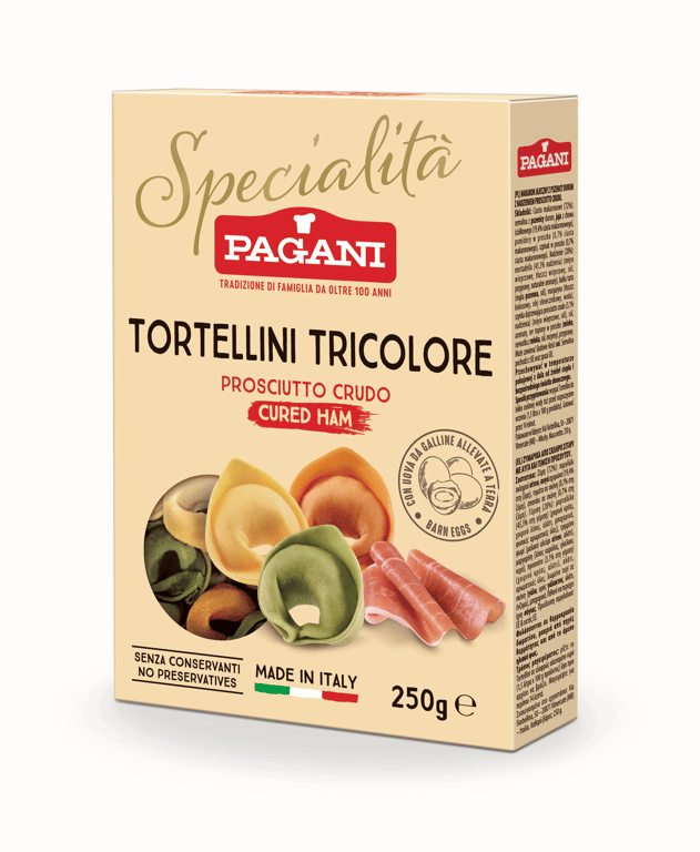 Pagani Specialita Tortellini Tricolore Ham 250g