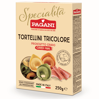 Pagani Specialita Tortellini Tricolore Ham 250g