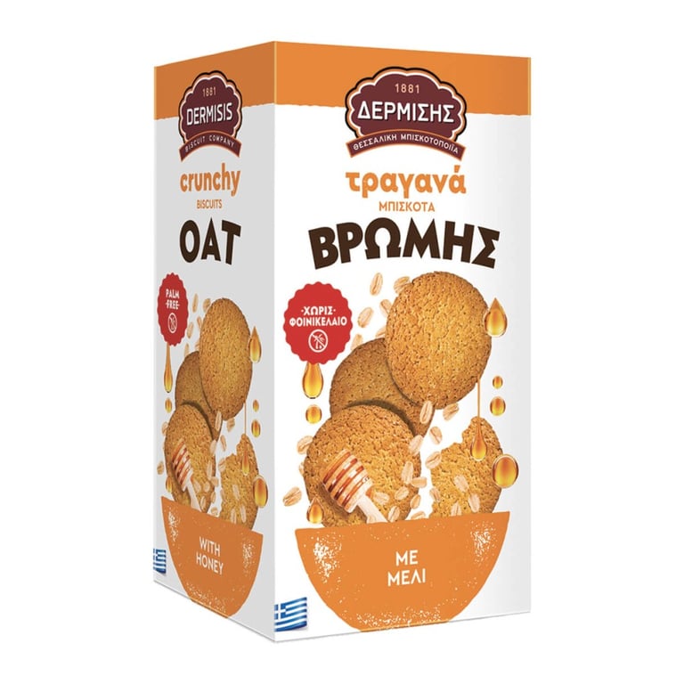 Δερμίσης Crispy Oat Biscuits with Honey 180g
