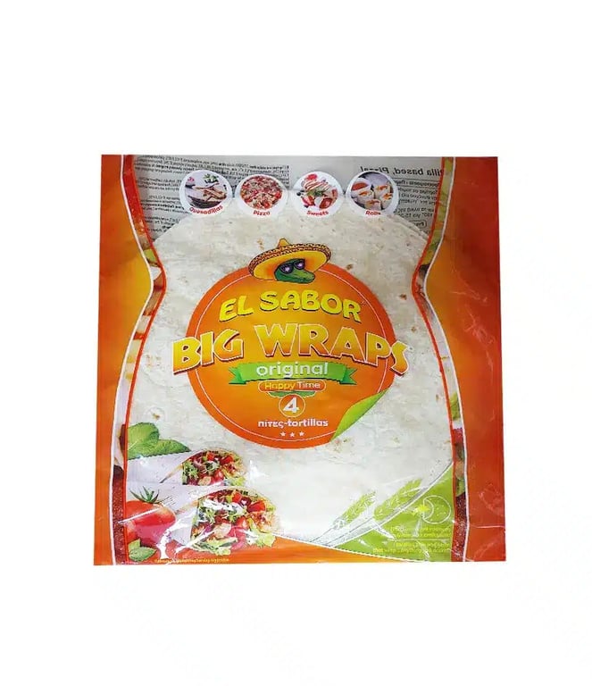 El Sabor Big Wraps 25cm 4 Pieces 245g