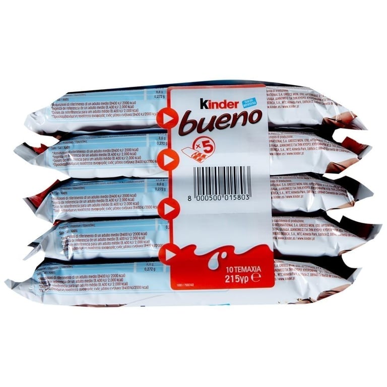 Kinder Bueno Wafer with Milk and Praline 43g x5