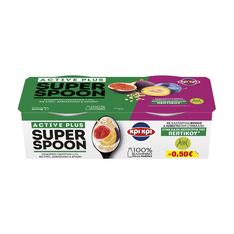 Superspoon Active Plus Fig-plum-oats Yogurt 170g x2