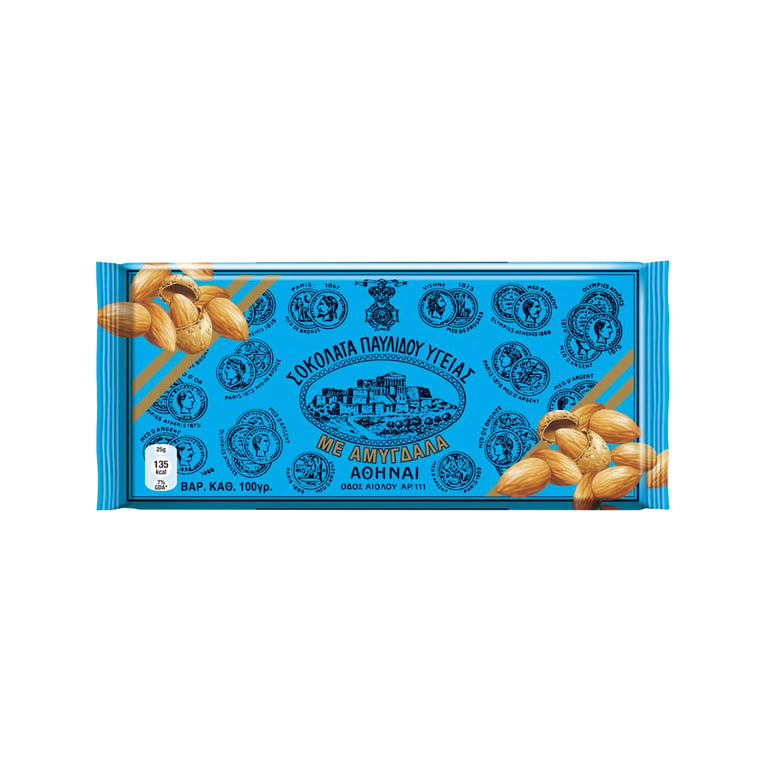 Παυλίδης Pavlidis Dark Chocolate with Almonds 100g