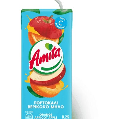 Amita Fruit Drink Orange Apple Apricot 250ml