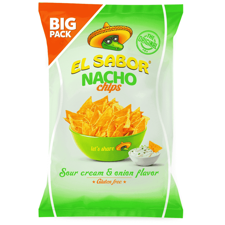 El Sabor Nachos Chips Sour Cream & Onion 100g