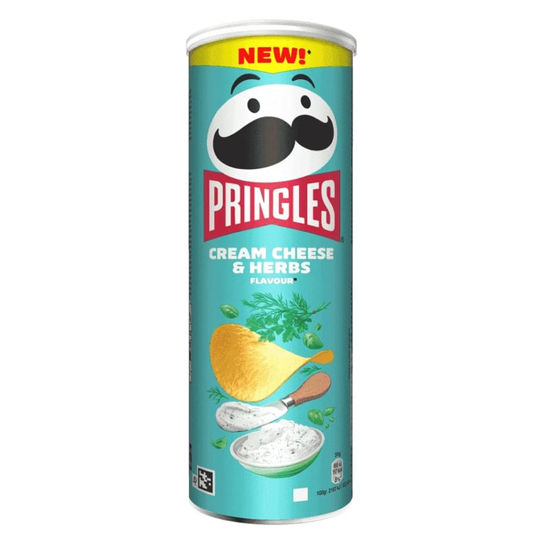 Pringles Cream Cheese & Herbs Chips 165gr