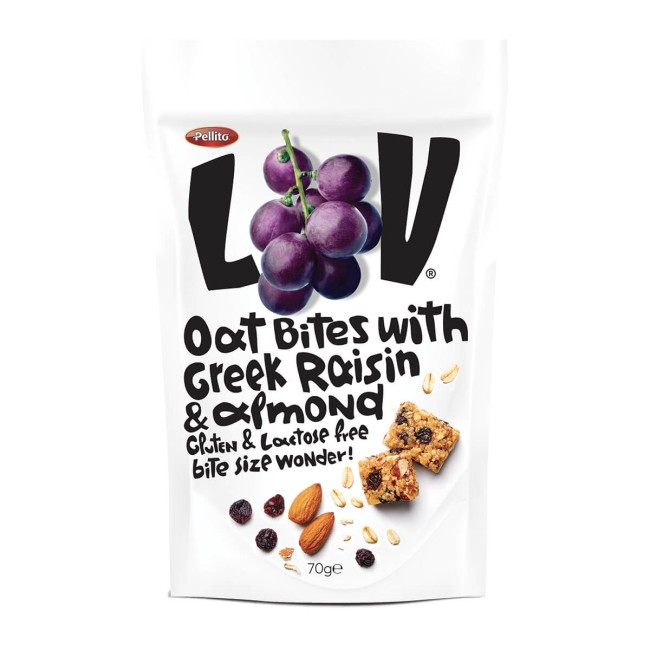 Pellito Gluten-free Bites Oats Raisin Almond 70g