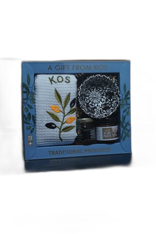 Gift Box with Towel, Bowl, Honey, Pasta