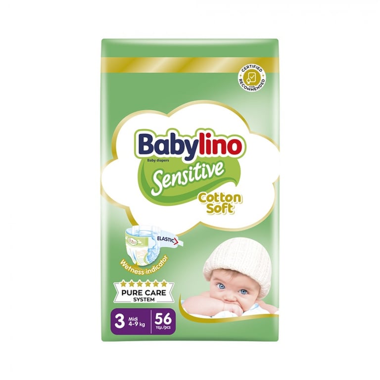 Babylino Sensitive Eco no.3 4-9kg 56 Pieces