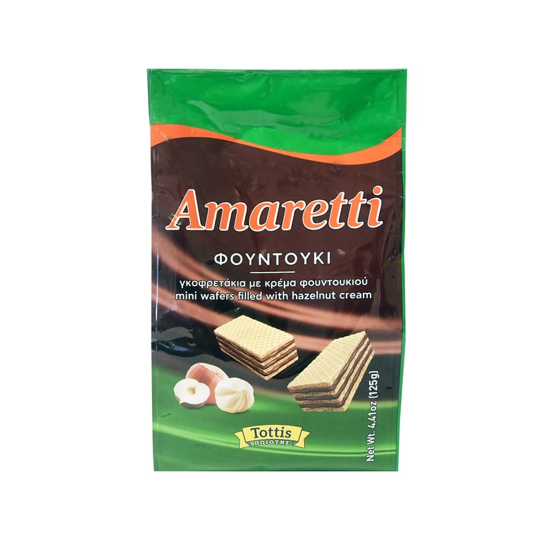 Amaretti Wafer Cookies Hazelnut 125g