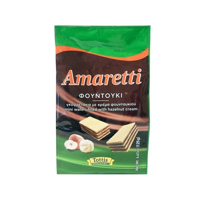 Amaretti Wafer Cookies Hazelnut 125g