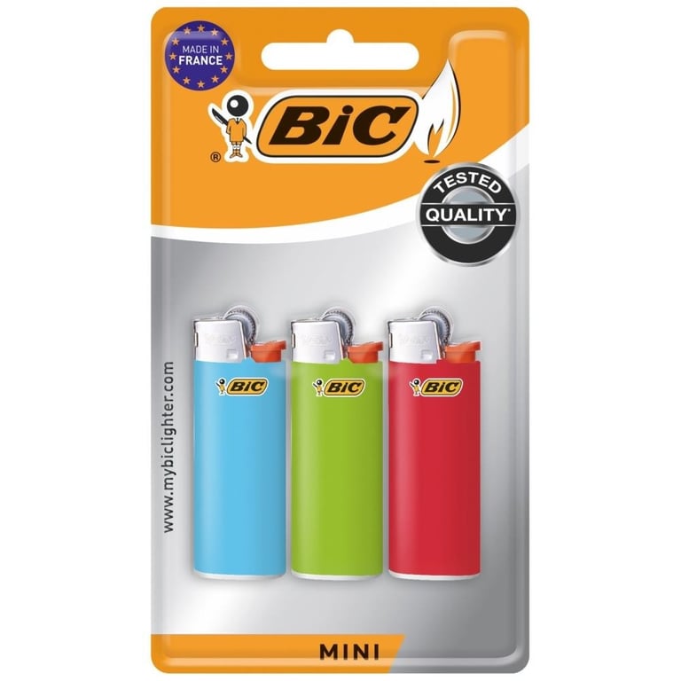 BIC J25 Mini Lighter 3pcs