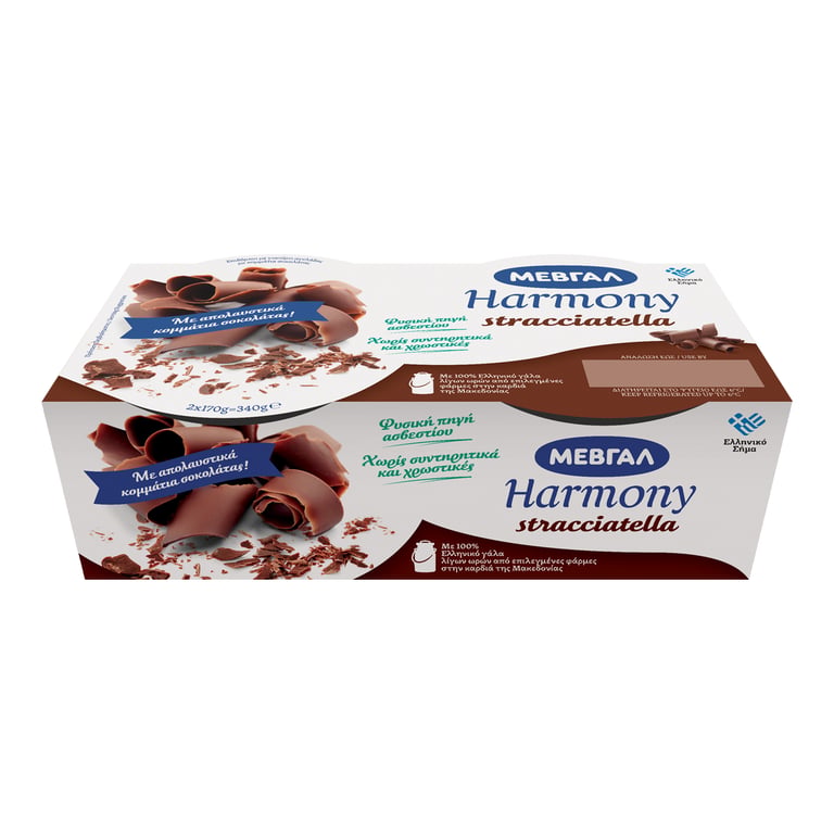 Μεβγαλ Harmony Yogurt 1% Stracciatella 2x170gr