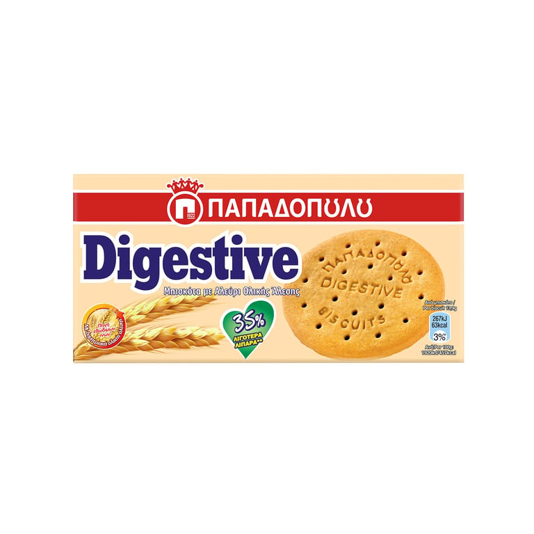 Παπαδοπούλου Digestive 35% Less Fat Biscuits 250g
