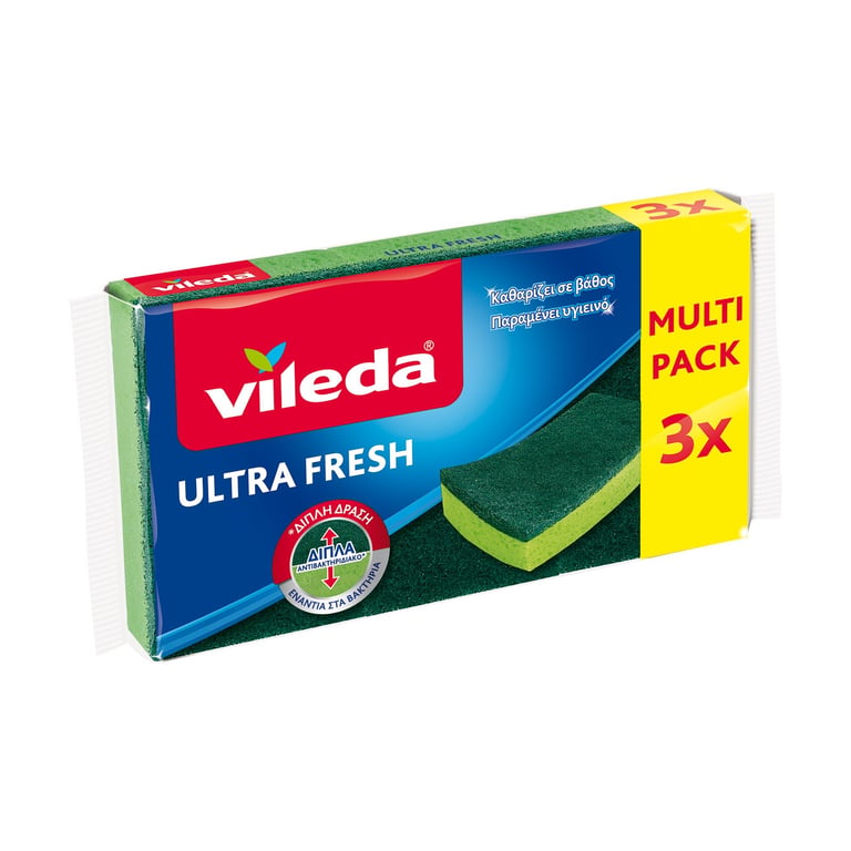 Vileda Ultra Fresh Kitchen Sponges 3pcs